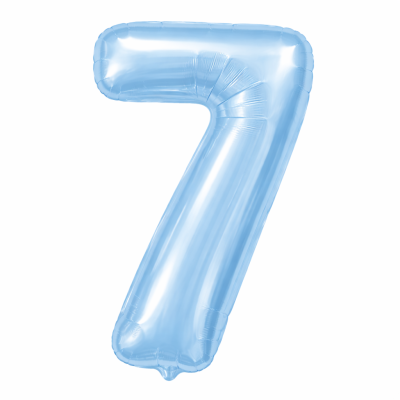 Balão metálico azul número 7