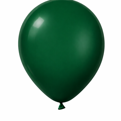 Balão verde escuro de látex com nó