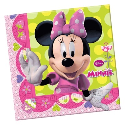 Guardanapo de papel decorado com Minnie da Disney