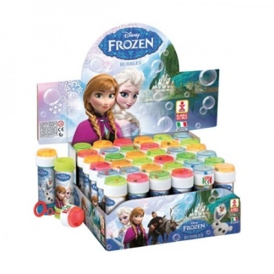 Expositor de bolhas de sabão Disney Frozen com personagens Anna, Elsa, Olaf e Sven