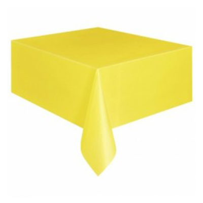 Toalha de mesa amarela lisa rectangular