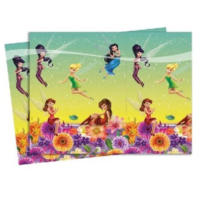 Guardanapos coloridos com ilustração de fadas e flores