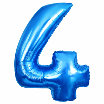 Balão azul número 4