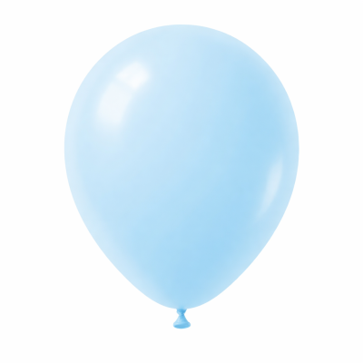 Balão azul claro de látex com nó
