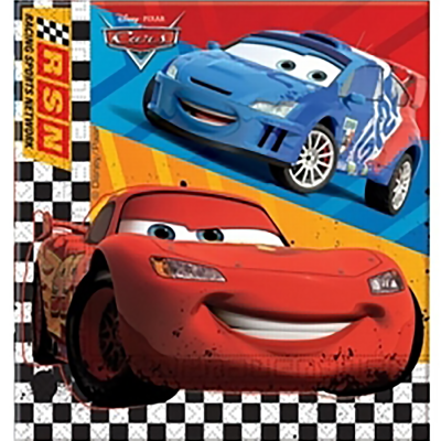 Toalha guardanapo com personagens dos filmes Disney Pixar Cars em cores vivas