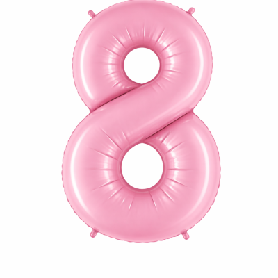 Balão rosa em forma de número 8