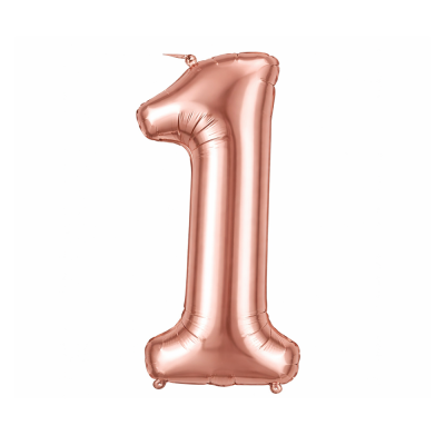 Balão metalizado cor cobre número 1