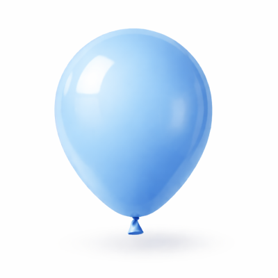 Balão azul de látex