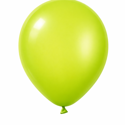 Balão verde lima brilhante com nó na base