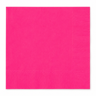 Guardanapo de papel cor-de-rosa vibrante com textura nas bordas