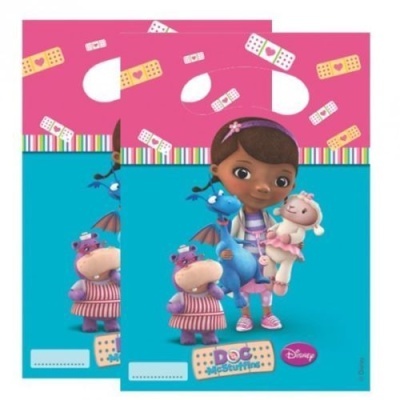 Capas de dossiers com personagens da série Doc McStuffins em cores rosa e azul