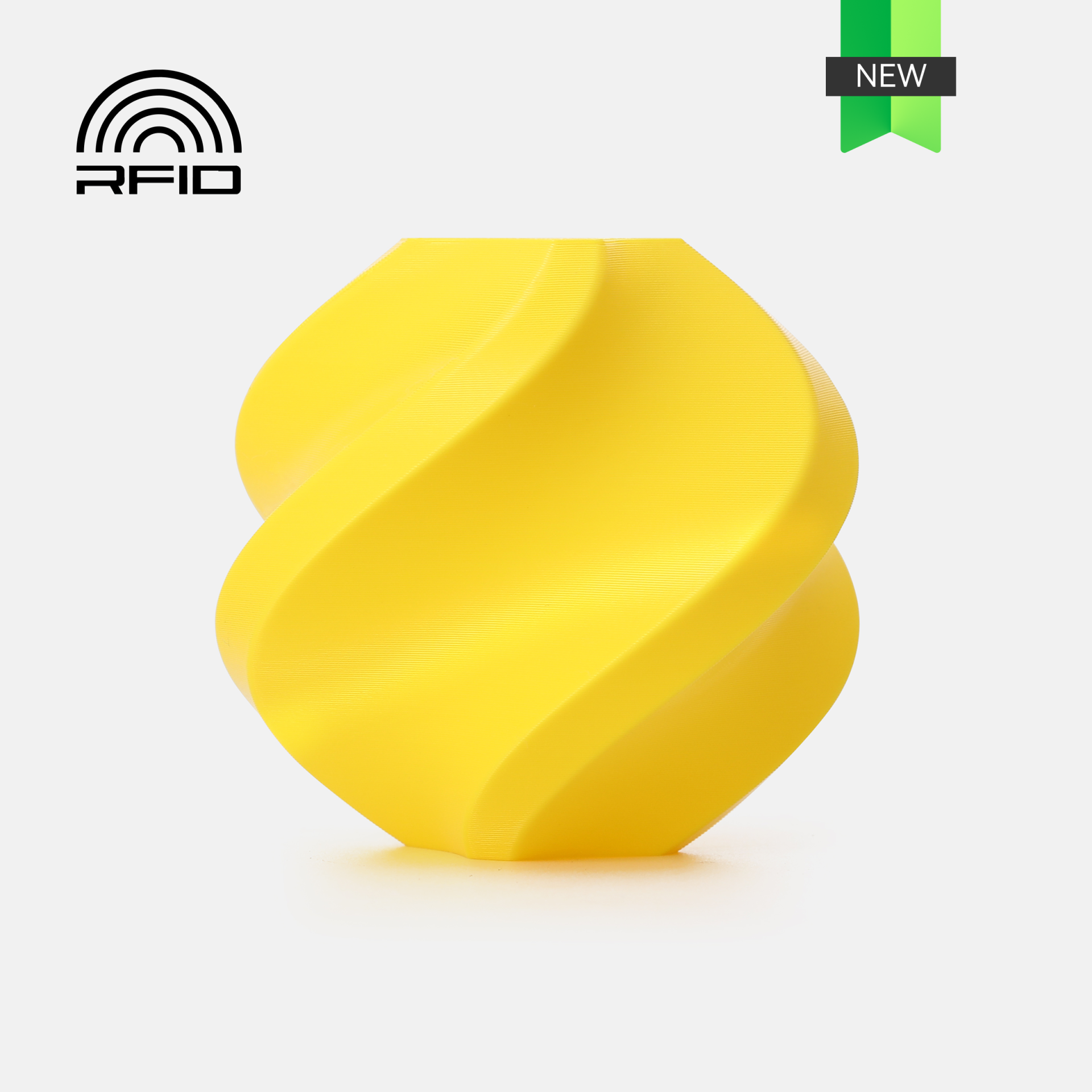 objeto amarelo com forma curva helicoidal