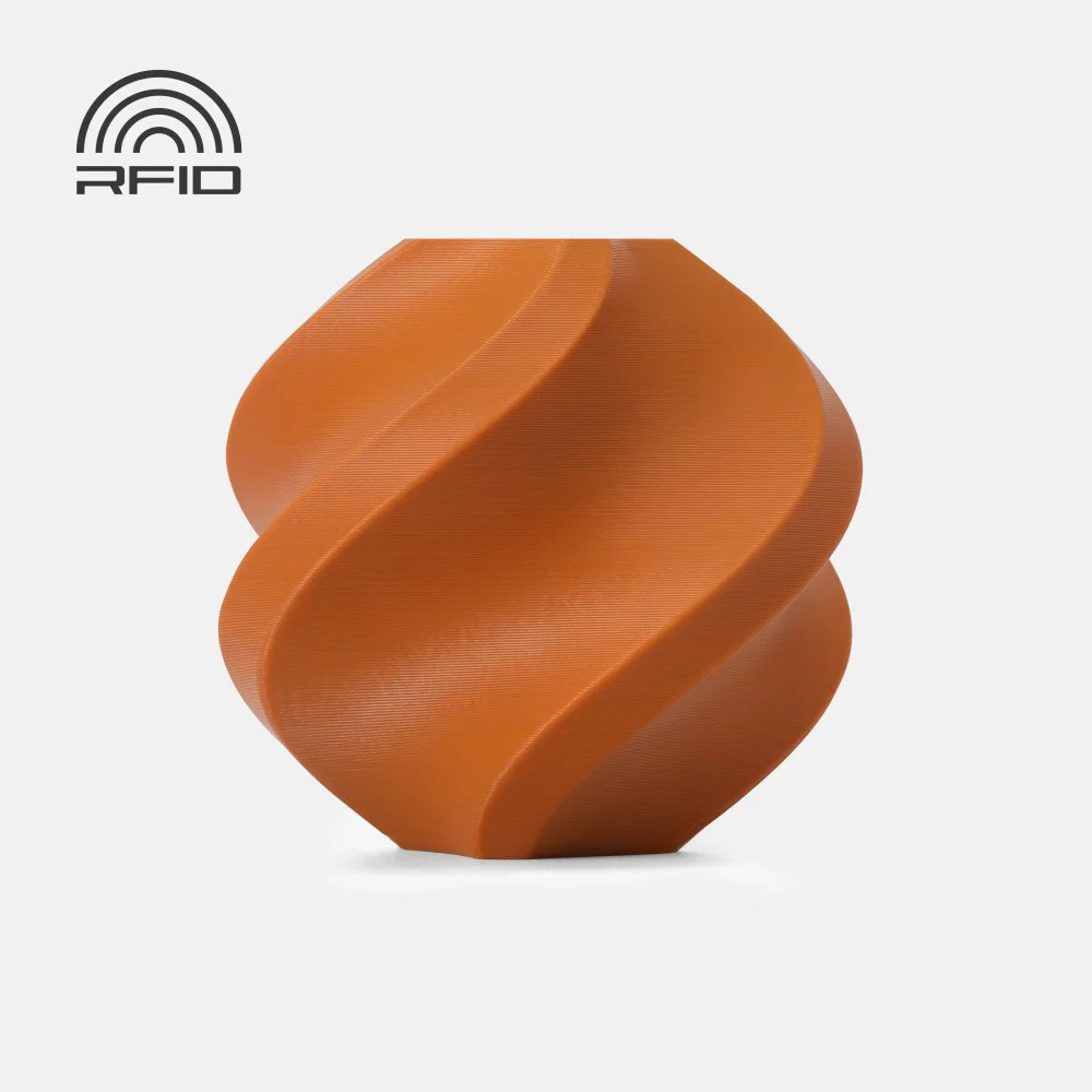 Vaso decorativo laranja com design espiral