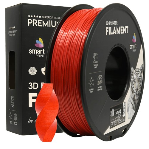 Carrete de filamento para impressora 3D vermelho Smart Print com embalagem preta