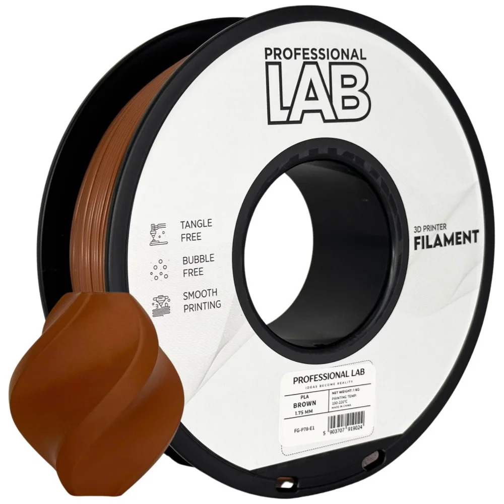 Bobina de filamento castanho para impressora 3D Professional Lab PLA