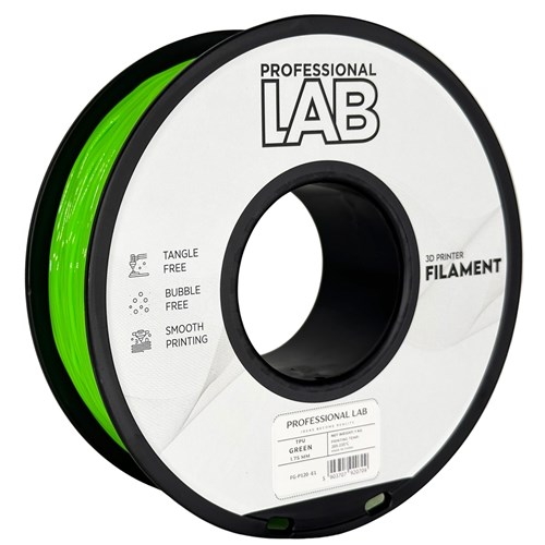 Rolo de filamento verde para impressora 3D da marca PROFESSIONAL LAB