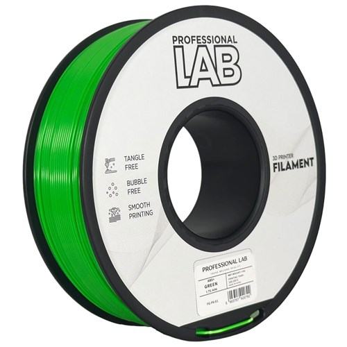 Carretel de filamento verde para impressora 3D da Professional Lab