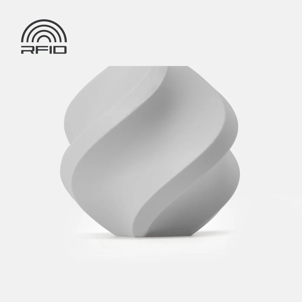 Dispositivo branco curvo com logo RFID preto