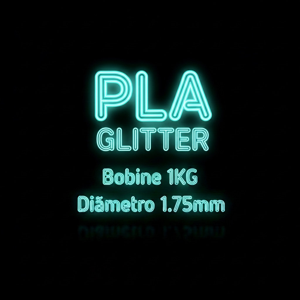 Texto luminoso azul PLA GLITTER Bobine 1KG Diâmetro 1.75mm