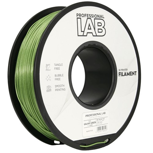 Rolo de filamento 3D verde da Professional Lab com rótulo branco