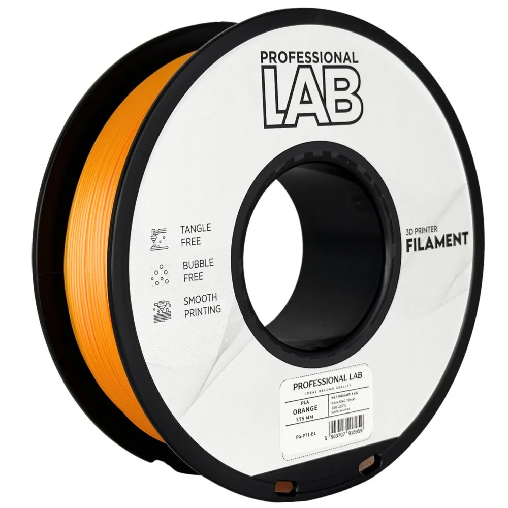 Bobina de filamento laranja para impressora 3D PROFESSIONAL LAB PLA