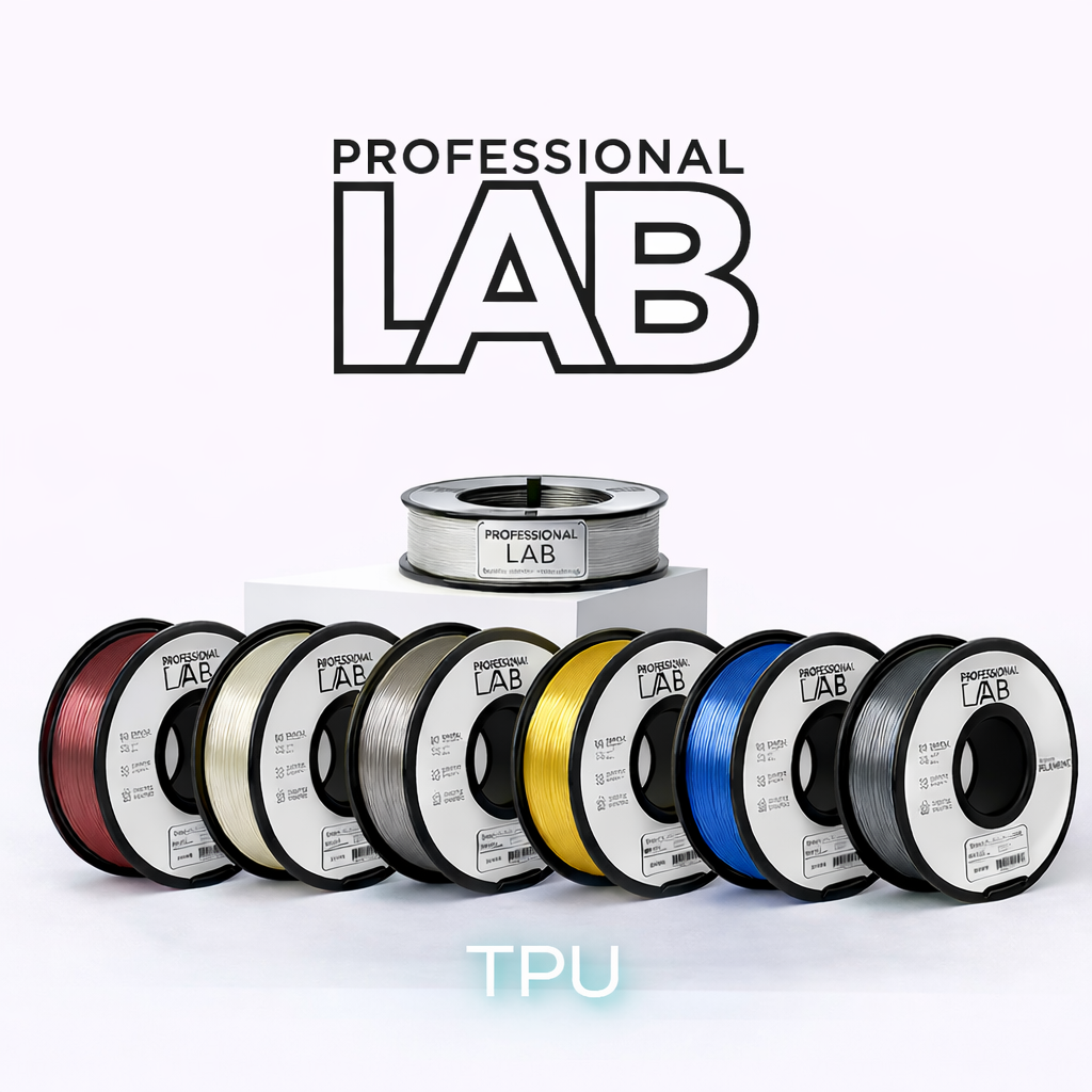Rolos coloridos de filamento TPU Professional LAB para impressão 3D