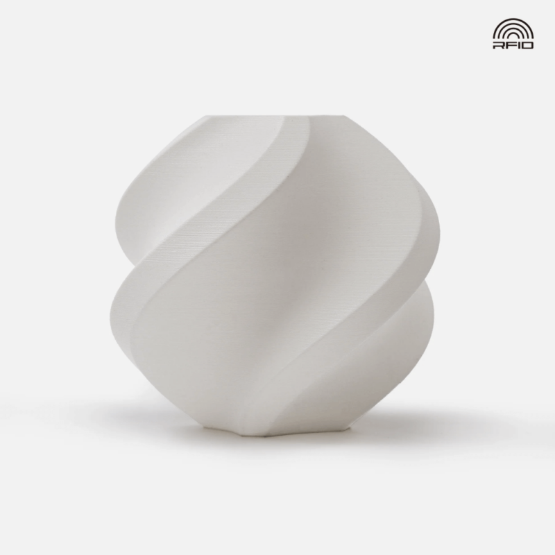 Vaso branco ondulado de cerâmica