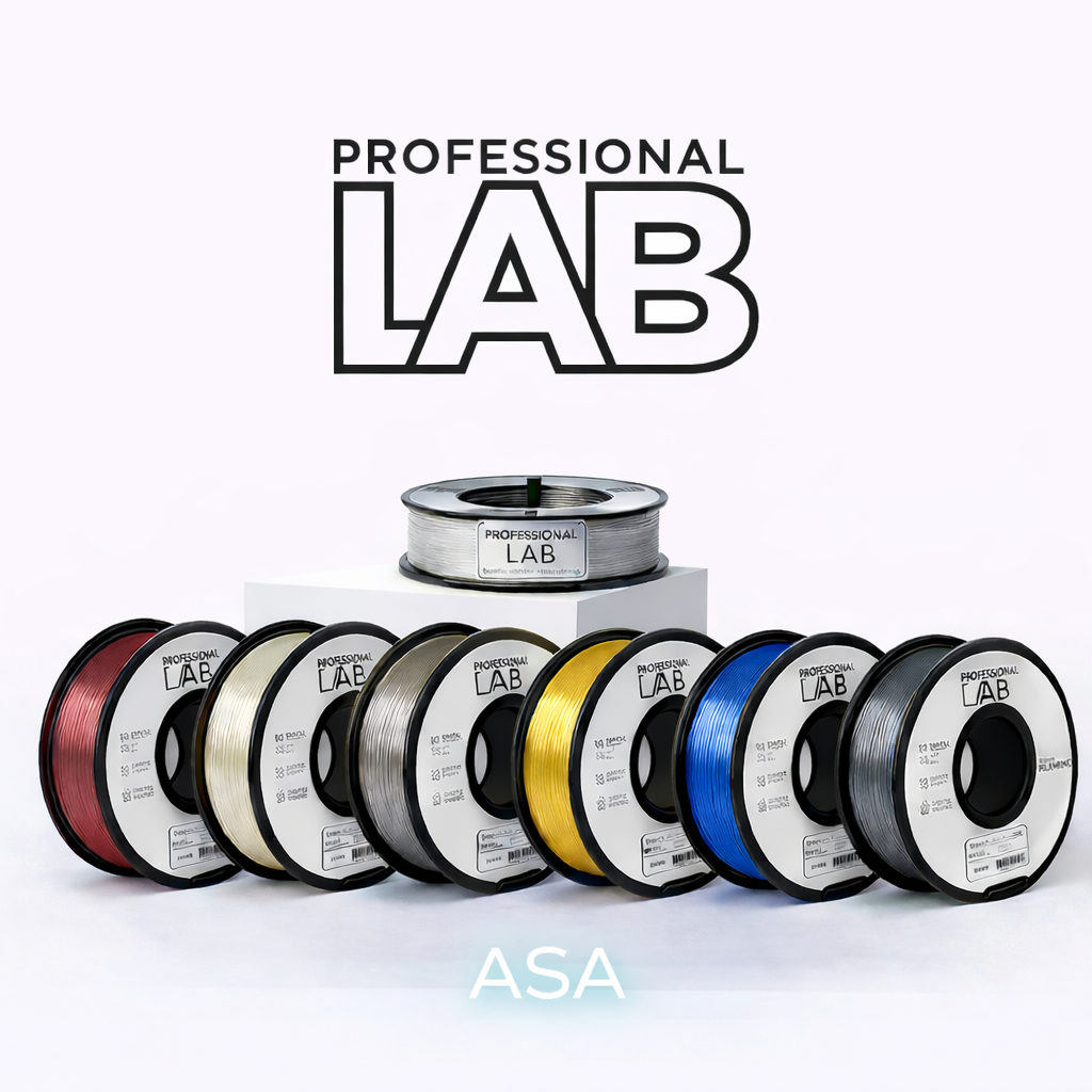Bobinas de filamento para impressão 3D Professional LAB em várias cores sobre fundo branco