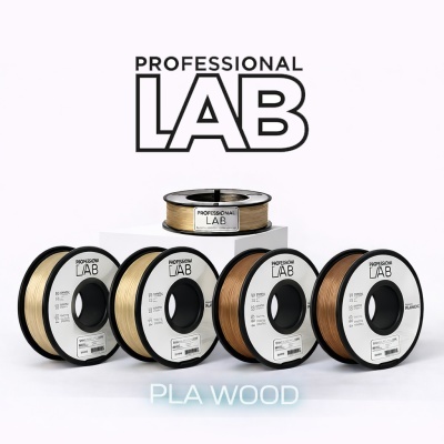 Bobinas de filamento PLA WOOD para impressora 3D da marca PROFESSIONAL LAB