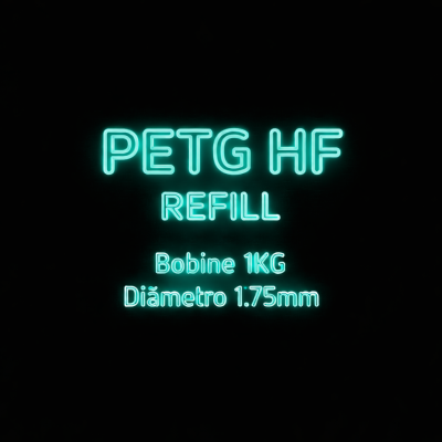 Texto em néon azul PETG HF REFILL Bobine 1KG Diâmetro 1.75mm