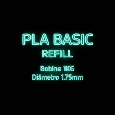 Texto fluorescente azul PLA BASIC REFILL Bobine 1KG Diâmetro 1.75mm