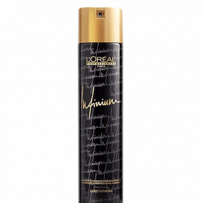 Spray de cabelo L'Oréal Professionnel Infinium preto e dourado