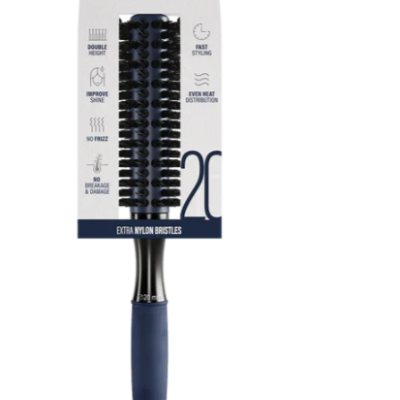 Escova de cabelo profissional Andreia Pro Styling Ceramic Brush embalagem branca cabo azul e preto