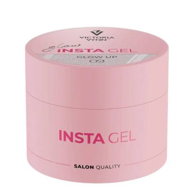 Embalagem redonda rosa do produto Insta Gel de Victoria Vynn
