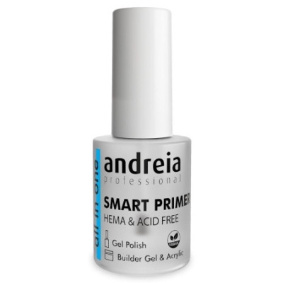 Frasco branco de primer para unhas da marca andreia professional