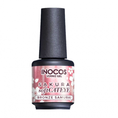 Frasco de verniz gel Inocos Sakura soft CATEYE bronze