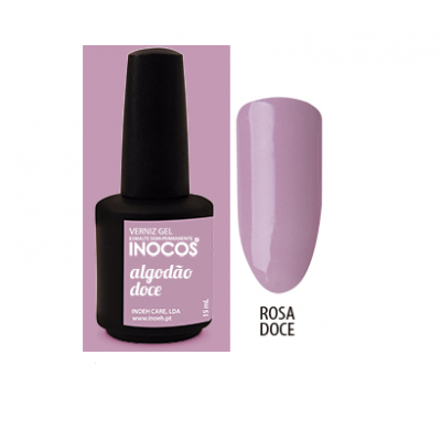 Verniz gel Inocos cor rosa doce