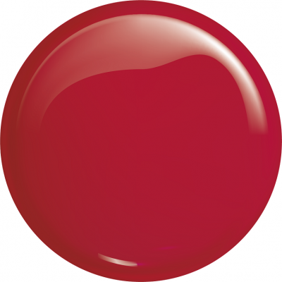 Gota redonda de verniz vermelho brilhante