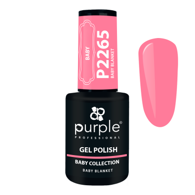 Esmalte em gel Purple Professional rosa P2265 Baby Blanket com amostra da cor.