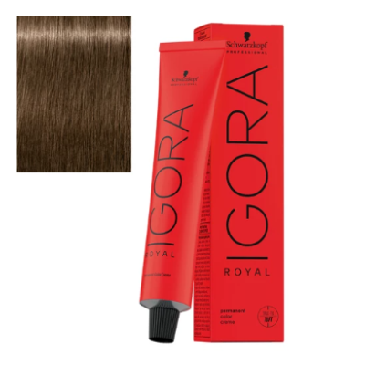 Tinta de cabelo Schwarzkopf IGORA ROYAL castanho com amostra de cor castanha