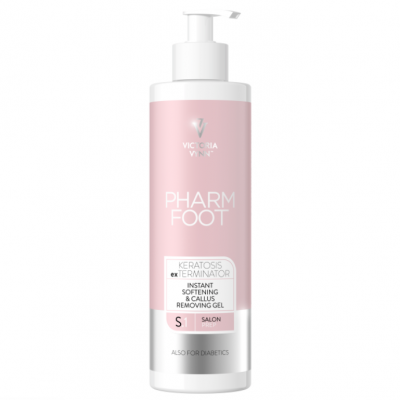 Frasco de gel suavizante e removedor de calos PHARM FOOT com tampa de bomba