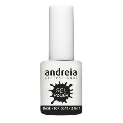 Frasco branco de verniz gel polish da marca andreia professional.