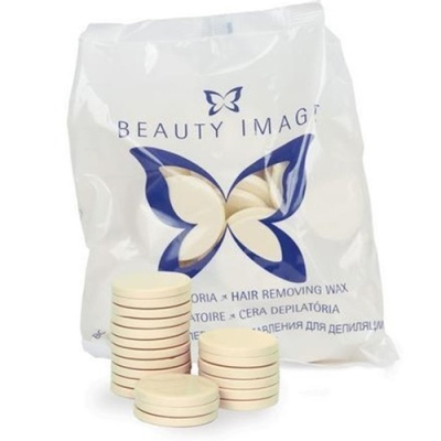 Pacote de cera depilatória Beauty Image com discos empilhados