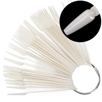 Mostruário em plástico branco para amostras de verniz ou unhas