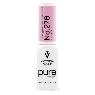 Frasco branco de verniz unhas Victoria Vynn com tampa rosa e texto preto
