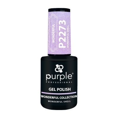 Frasco de verniz gel para unhas Preto e roxo Purple Professional P2273 Wonderful Shell