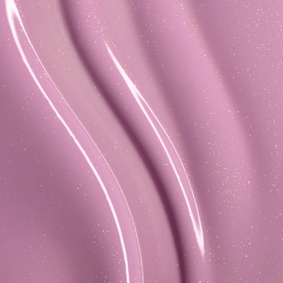 Superfície brilhante rosa com partículas douradas e ondas suaves