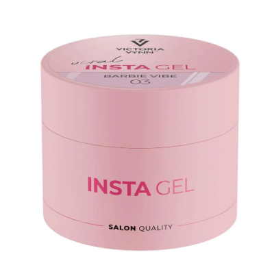 Embalagem redonda rosa claro de gel para unhas INSTA GEL
