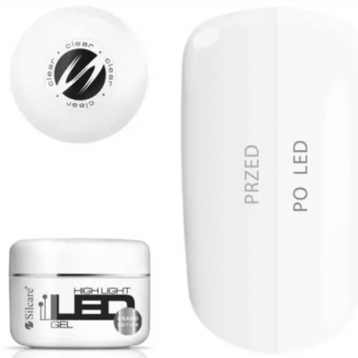 Produtos e amostras de gel LED para unhas em branco com textos