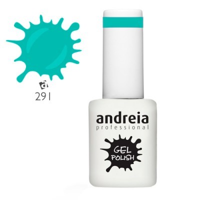 Frasco de verniz gel azul-turquesa Andreia Professional